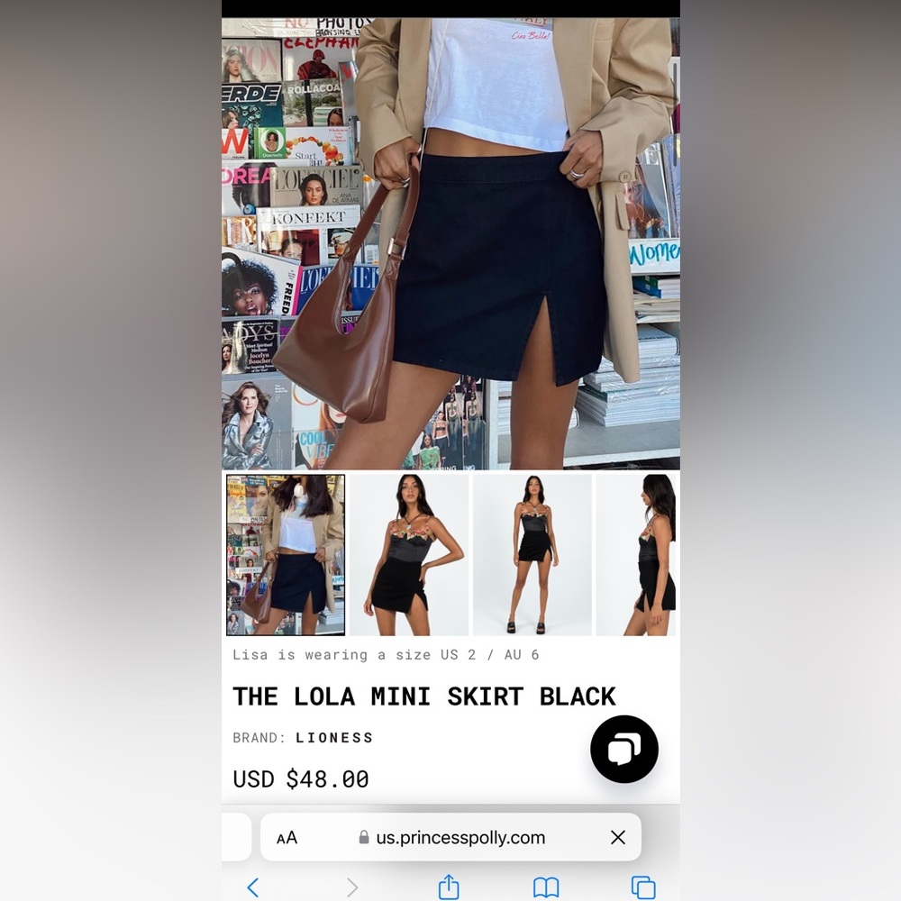 Lioness Mini Skirt (Black)